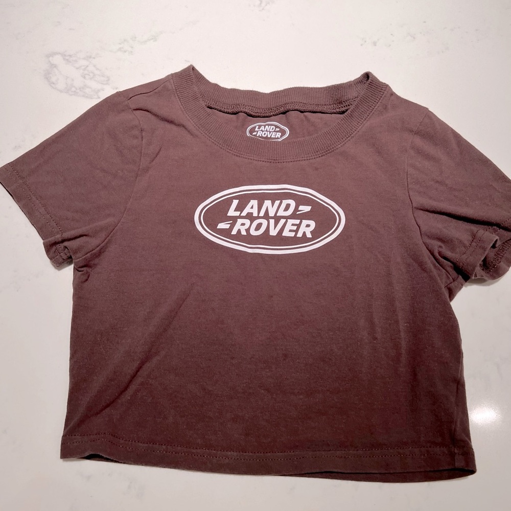 Size XS Land Rover cropped short sleeve T- shirt